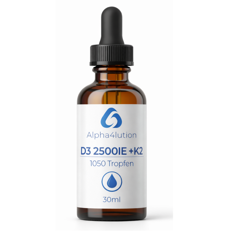 Vitamin D3 + K2 – Tropfen mit Vitamin D3 und Vitamin K2
