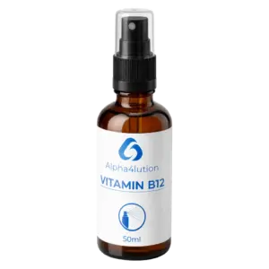 Vitamin B12 spray in the 50 ml amber glass spray bottle